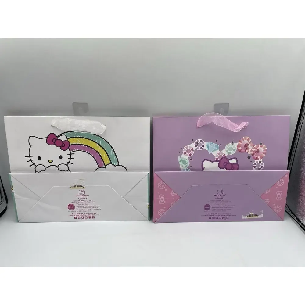 NEW Hello Kitty Sanrio Set Of 2 Gift Bags With Handles & Gift Tags